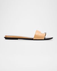 Tory Burch - Pierced Leather Toe Ring Flat Sandals - Lyst