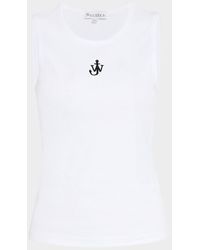 JW Anderson - Anchor Embroidered Tank Top - Lyst