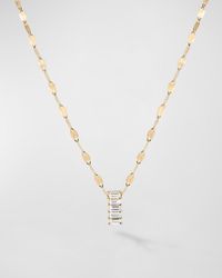 Lana Jewelry - 14k Gold Baguette Diamond Bar Pendant Necklace, 0.33 Tcw - Lyst