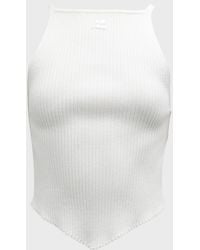 Courreges - Rib-Knit Tank Top With Pointed Hem - Lyst