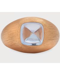 Alexander Laut - 18k Rose Gold Sugarloaf Blue Sapphire Ring, Size 7 - Lyst