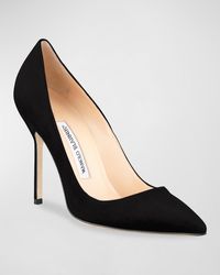 Manolo Blahnik - Bb 105Mm Suede Pumps - Lyst