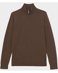 Reiss - Apos;S Blackhall Merino Wool Half-Zip Funnel Neck Sweater - Lyst