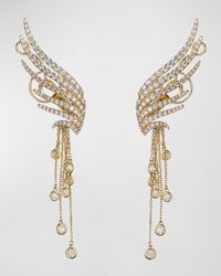 Krisonia - 18k Rose Gold Dangle Earrings With Diamonds - Lyst