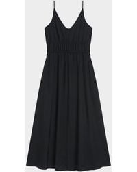 Theory - Gathered Drawstring-Waist Midi Dress - Lyst
