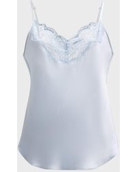 Christine Lingerie - Bijoux Short Lace-Trim Silk Pajama Set - Lyst