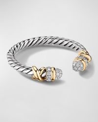 David Yurman - Petite Helena Ring With Pavé Diamonds And 18k Gold, 2.5mm - Lyst