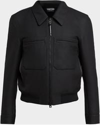 Tom Ford - Apos;S Lacquered Wool Battle Jacket - Lyst
