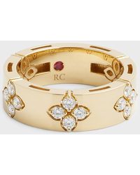 Roberto Coin - 18k Yellow Gold Diamond Love In Verona Ring, Size 6 - Lyst