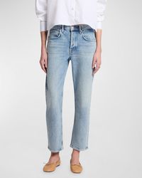 7 For All Mankind - Julia Boyfriend Jeans With Embroidered Hearts - Lyst