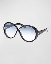 Tom Ford - Edie Acetate Round Sunglasses - Lyst