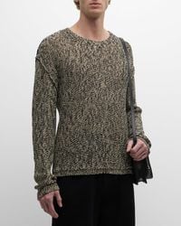 FRAME - Marled Linen-Blend Sweater - Lyst