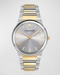 Ferragamo - Infinity Sapphire Two-Tone Bracelet Watch, 41Mm - Lyst