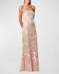 Carolina Herrera - Degrade Embellished Strapless Sequined Gown - Lyst