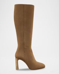 Stuart Weitzman - 90Mm Babette Suede Knee-High Platform Boots - Lyst