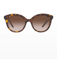 Prada - 0Pr 02Ys Round Gradient Sunglasses - Lyst