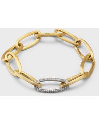 Marco Bicego - 18k Gold Jaipur Link Alta Oval Link Bracelet With Diamonds - Lyst