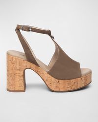 Nero Giardini - Suede Ankle-Strap Platform Sandals - Lyst