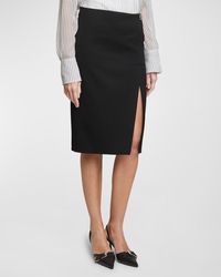 Givenchy - Wool Pencil Skirt With 4G Buckle Detail - Lyst