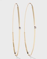 Lana Jewelry - Large 14K Oval Magic Hoop Earrings With Diamonds - Lyst