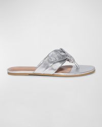 Bernardo - Metallic Flat Thong Slide Sandals - Lyst