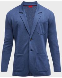 Isaia - Wool-blend Sweater Jacket - Lyst