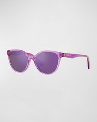Versace - Girl'S Glittery Round Acetate Sunglasses - Lyst