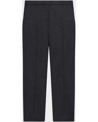 Theory - Treeca Virgin Wool Flannel Cropped Pull-On Pants - Lyst