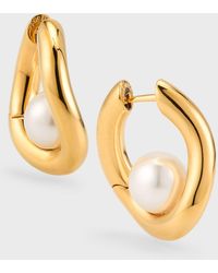 Balenciaga - Loop Pearl Earrings - Lyst