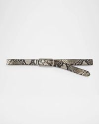 Veronica Beard - Loop Snake-Embossed Leather Belt - Lyst