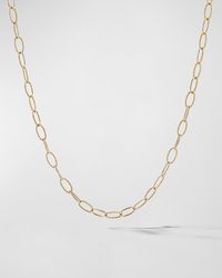 David Yurman - Elongated Oval Link Necklace In 18k Gold, 6mm, 36"l - Lyst