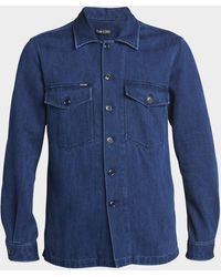 Tom Ford - Dark Wash Denim Overshirt - Lyst