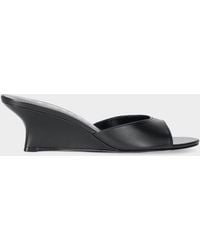 STAUD - Brigitte Leather Wedge Mules - Lyst