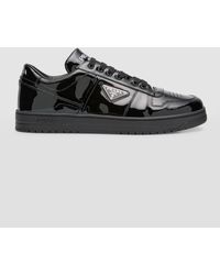 Prada - Downtown Patent Leather Low-Top Sneakers - Lyst