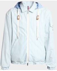 Moncler - Apos;S Havas Stripe Full-Zip Hooded Shirt Jacket - Lyst
