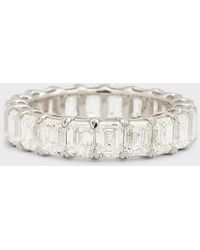 Neiman Marcus - 18k White Gold Emerald-cut Diamond Eternity Band Ring, Size 6, 6.0tcw - Lyst