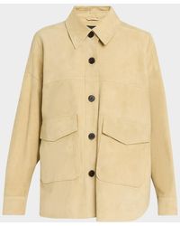 Arma - Kaylee Button-Down Lambskin Suede Jacket - Lyst