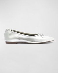 SCHUTZ SHOES - Arissa Metallic Bow Ballerina Flats - Lyst