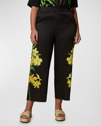 Marina Rinaldi - Plus Size Gersa Floral-Print Twill Trousers - Lyst
