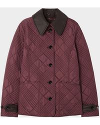 Burberry - Fernleigh Check Quilted Slim Jacket - Lyst