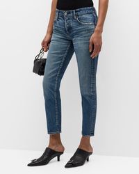 Moussy - Alice Tapered Cropped Jeans - Lyst
