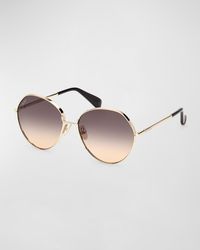 Max Mara - Menton Metal Round Sunglasses - Lyst