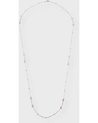 NM Estate - Estate 18k White Gold Diamond Bezel And Pave Diamond Cable Necklace, 32"l - Lyst
