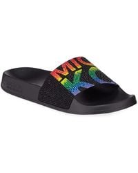 michael kors rainbow slides