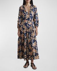 Apiece Apart - Luminile Tiered Floral-Print Maxi Dress - Lyst