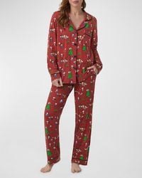 Bedhead - X Peanuts Holiday-print Cotton Pajama Set - Lyst