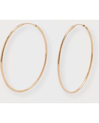 Ginette NY - Rose Gold Circle Hoop Earrings - Lyst
