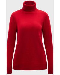 Neiman Marcus - Ribbed Cashmere Turtleneck Sweater - Lyst