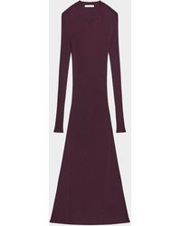 Helmut Lang - Open-Back Ribbed Wool Dress - Lyst