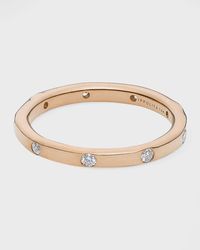 Ippolita - Stardust 18k Rose Gold All-around Diamond Thin Band Ring, Size 7 - Lyst